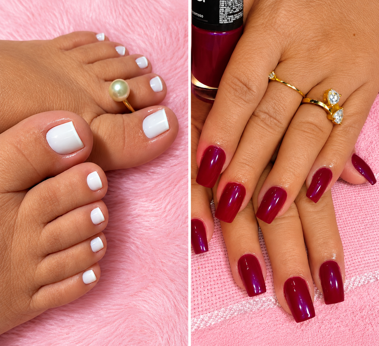 Trabalhos de manicure e pedicure do Espaço de Beleza Fatinha Martins