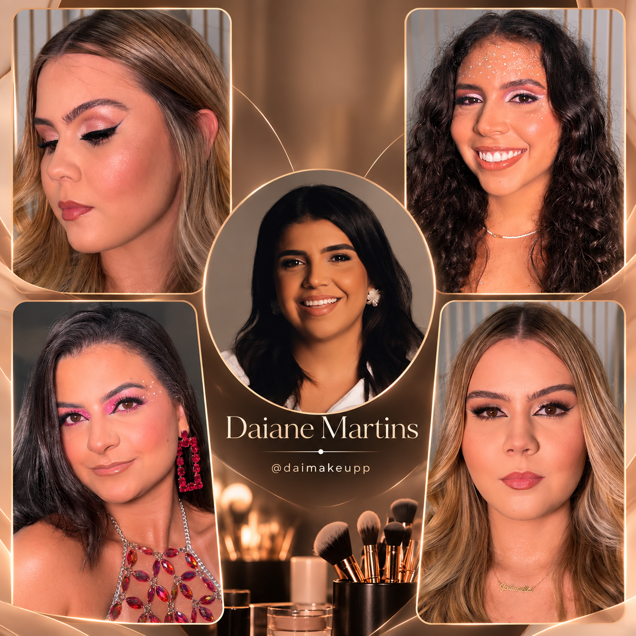 Trabalhos de maquiagem do Espaço de Beleza Fatinha Martins